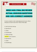 NRSG 3420&colon; FINAL BIG REVIEW ACTUAL 2025&sol;2026 QUESTIONS AND 100&percnt; CORRECT ANSWERS