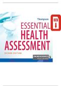 TEST BANK FOR Essential Health Assessment Second Edition by Janice Thompson&period;ISBN&colon;978-1719642323 COMPLETE GUIDE ALL CHAPTERS COVERED 100&percnt; VERIFIED A&plus; GRADE ASSURED&excl;&excl;&excl;&excl;&excl; NEW LATEST UPDATE&excl;&excl;&excl;&excl;&excl;