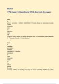 Nurse 270 Exam 1 Questions With Correct Answers