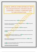 AERIAL APPLICATOR GENERALS TEST EXAM QUESTIONS AND DETAILED ANSWERS&period; EXPERT VERIFIED FOR GUARANTEED PASS