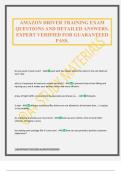 AMAZON DRIVER TRAINING EXAM QUESTIONS AND DETAILED ANSWERS&period; EXPERT VERIFIED FOR GUARANTEED PASS&period;