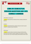 LOMA 291 EXAM ACTUAL 2025&sol;2026 QUESTIONS AND 100&percnt; CORRECT ANSWERS