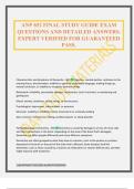 ANP 652 FINAL STUDY GUIDE EXAM QUESTIONS AND DETAILED ANSWERS&period; EXPERT VERIFIED FOR GUARANTEED PASS&period;