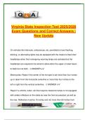 Virginia State Inspection Test 2025&sol;2026 &vert; 200&plus; Verified Q&As &vert; Vehicle Safety&comma; Lighting&comma; Brakes&comma; MVIP Rules & Class Violations