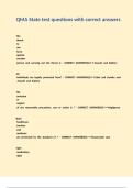 QMA State test questions with correct answers
