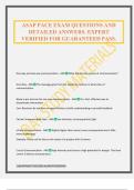 ASAP PACE EXAM QUESTIONS AND DETAILED ANSWERS&period; EXPERT VERIFIED FOR GUARANTEED PASS&period;