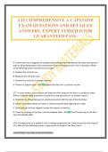 ATI COMPREHENSIVE A CAPSTONE EXAM QUESTIONS AND DETAILED ANSWERS&period; EXPERT VERIFIED FOR GUARANTEED PASS