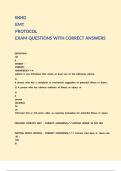 SNHD EMT PROTOCOL EXAM QUESTIONS WITH CORRECT ANSWERS&period;