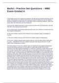 Barbri - Practice Set Questions &ndash; MBE Exam-Graded A
