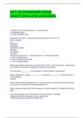 DVT ULTRASOUND EXAM QUESTIONS AND ANSWERS &lpar;GRADED A&rpar;