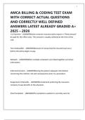AMCA BILLING & CODING TEST EXAM WITH CORRECT ACTUAL QUESTIONS AND CORRECTLY WELL DEFINED ANSWERS LATEST ALREADY GRADED A&plus; 2025 &ndash; 2026