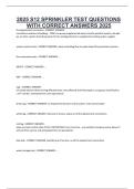 2025 S12 SPRINKLER TEST QUESTIONS WITH CORRECT ANSWERS 2025&period;