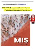 TEST BANK for Management Information Systems&comma; 11th Edition by Hossein Bidgoli &vert; Latest Update 2025&sol;2026 &vert; Verified Information Systems Resource