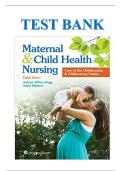 Test Bank for Maternal and Child Health Nursing&colon; Care of the Childbearing and Childrearing Family 8th Edition by JoAnne Silbert- Flagg and Adele Pillitteri