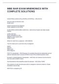 MBE BAR EXAM MNEMONICS WITH COMPLETE SOLUTIONS