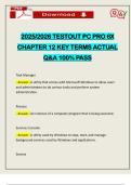 2025&sol;2026 TESTOUT PC PRO 6X CHAPTER 12 KEY TERMS ACTUAL Q&A 100&percnt; PASS