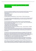 H&I EXAM 3 DVT QUESTIONS AND ANSWERS