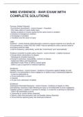 MBE EVIDENCE - BAR EXAM WITH COMPLETE SOLUTIONS