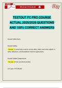 TESTOUT PC PRO COURSE ACTUAL 2025&sol;2026 QUESTIONS AND 100&percnt; CORRECT ANSWERS