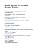 NY MBE Complete Bar Exam with Complete Solutions