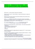 WEEK 6 - VENOUS TESTING &ndash; DVT EXAM QUESTIONS AND ANSWERS