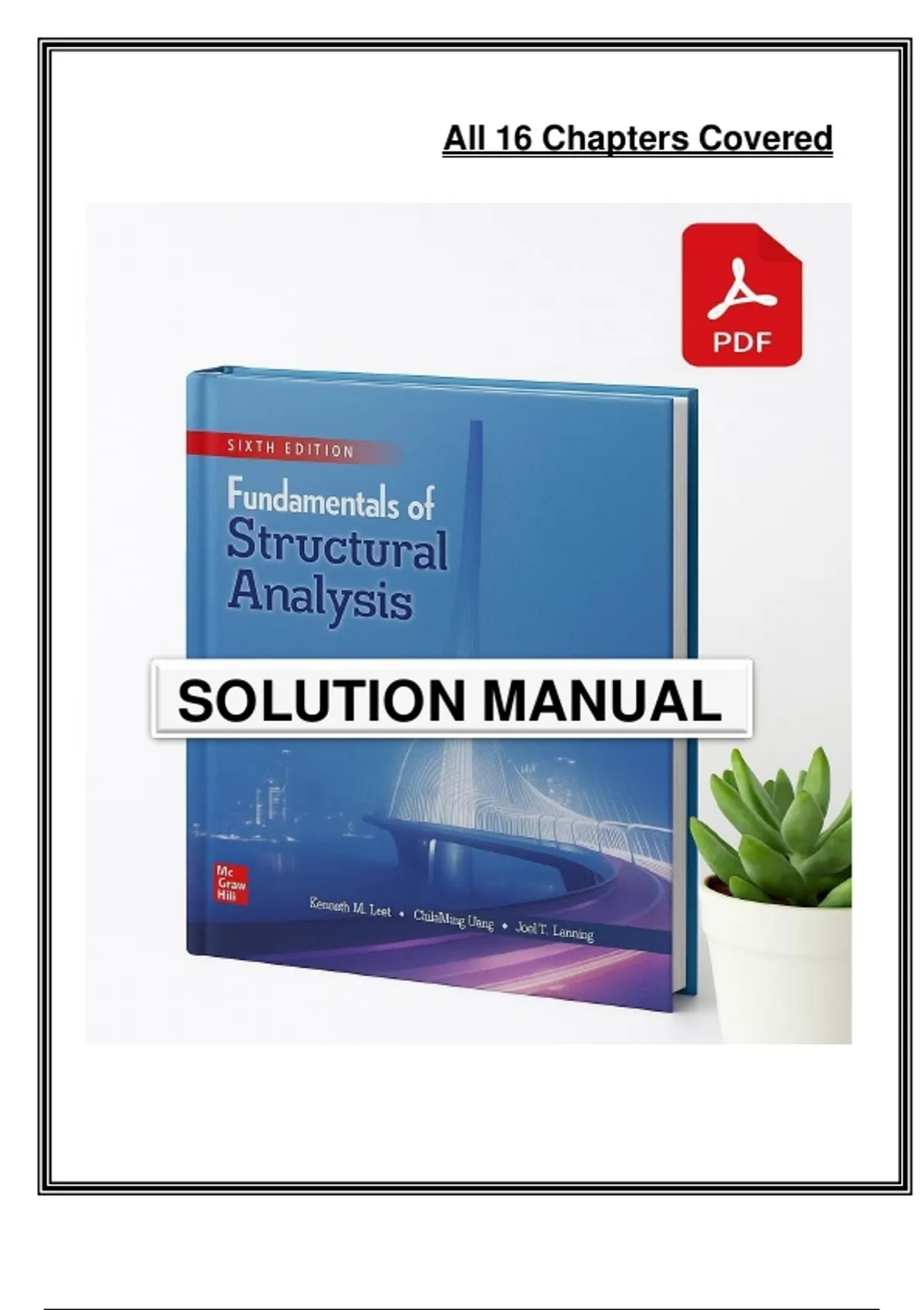 Solution Manual for Fundamentals of Structural Analysis (6th Edition ...