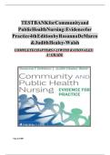 Test Bank for Community and Public Health Nursing&colon; Evidence for Practice&comma; 4th Edition