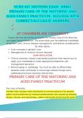 NURS 601 MIDTERM EXAM&colon; NR601 PRIMARY CARE OF THE MATURING AND AGED FAMILY PRACTICUM&comma; 2025&sol;2026 WITH CORRECT&sol;ACCURATE ANSWERS