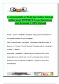 Fundamentals of Nursing &vert; 2025&sol;2026 Exam Questions with Answers &vert; Hygiene&comma; Vital Signs&comma; Pressure Injuries&comma; Body Mechanics &ndash; Galen College of Nursing