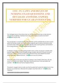CEU- FL LAWS AND RULES OF NURSING EXAM QUESTIONS AND DETAILED ANSWERS&period; EXPERT VERIFIED FOR GUARANTEED PASS&period;