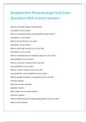 Straighterline Pharmacology Final Exam Questions With Correct Answers&period;