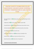 CRANE SAFETY GUIDELINES EXAM QUESTIONS AND DETAILED ANSWERS&period; EXPERT VERIFIED FOR GUARANTEED PASS&period;