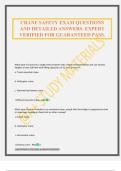 CRANE SAFETY EXAM QUESTIONS AND DETAILED ANSWERS&period; EXPERT VERIFIED FOR GUARANTEED PASS&period;