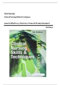 Test Bank &ndash; Clinical Nursing Skills & Techniques&comma; 9th Edition