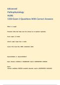 Advanced Pathophysiology NURS 5350 Exam 3 Questions With Correct Answers