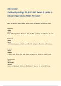 Advanced Pathophysiology NURS 5350 Exam 2 Units 5-8 Exam Questions With Answers 