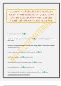 CLASS C WATER LICENSE FLORIDA EXAM COMPREHENSIVE QUESTIONS AND DETAILED ANSWERS&period; EXPERT VERIFIED FOR GUARANTEED PASS