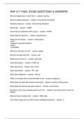 HNF 471 FINAL EXAM QUESTIONS & ANSWERS