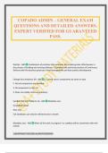 COPADO ADMIN &ndash; GENERAL EXAM QUESTIONS AND DETAILED ANSWERS&period; EXPERT VERIFIED FOR GUARANTEED PASS&period;