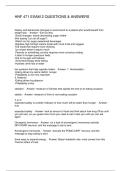 HNF 471 EXAM 2 QUESTIONS & ANSWERS
