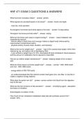 HNF 471 EXAM 3 QUESTIONS & ANSWERS