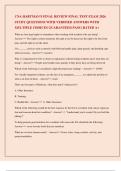CNA HARTMAN'S FINAL REVIEW FINAL TEST EXAM 2026 STUDY QUESTIONS WITH VERIFIED ANSWERS WITH MULTIPLE CHOICES GUARANTEED PASS &vert; RATED A&plus;