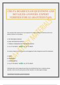 CRS PA BOARD EXAM QUESTIONS AND DETAILED ANSWERS&period; EXPERT VERIFIED FOR GUARANTEED PASS&period;