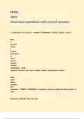 NFDN 2003 final exam questions with correct answers