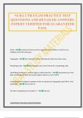 NCRA CTR EXAM PRACTICE TEST QUESTIONS AND DETAILED ANSWERS&period; EXPERT VERIFIED FOR GUARANTEED PASS&period;