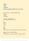 NFDN 2003 Midterm Review Questions With Correct Answers 