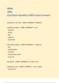 NFDN 2003 Final Exam Questions With Correct Answers