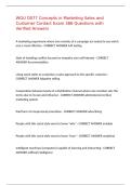 WGU D077 Concepts in Marketing Sales and Customer Contact Exam 386 Questions with Verified Answers