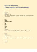 EDUC 703- Chapters 1-3 Exam Questions With Correct Answers&period;