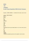 EDUC 703 Chapters 8 and 9 Exam Questions With Correct Answers